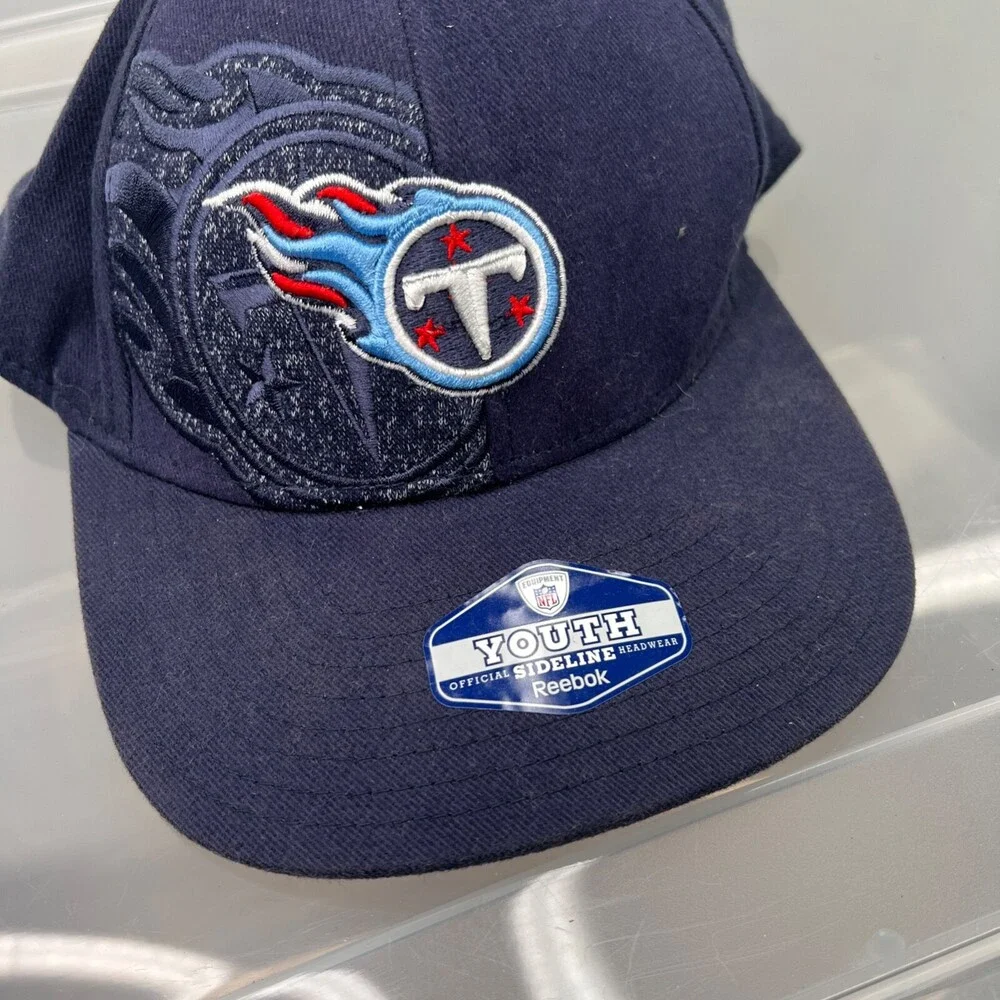 Reebok Tennessee‎ Titans Hat Boys Adjustable Blue Stretch Football NFL Cap Youth